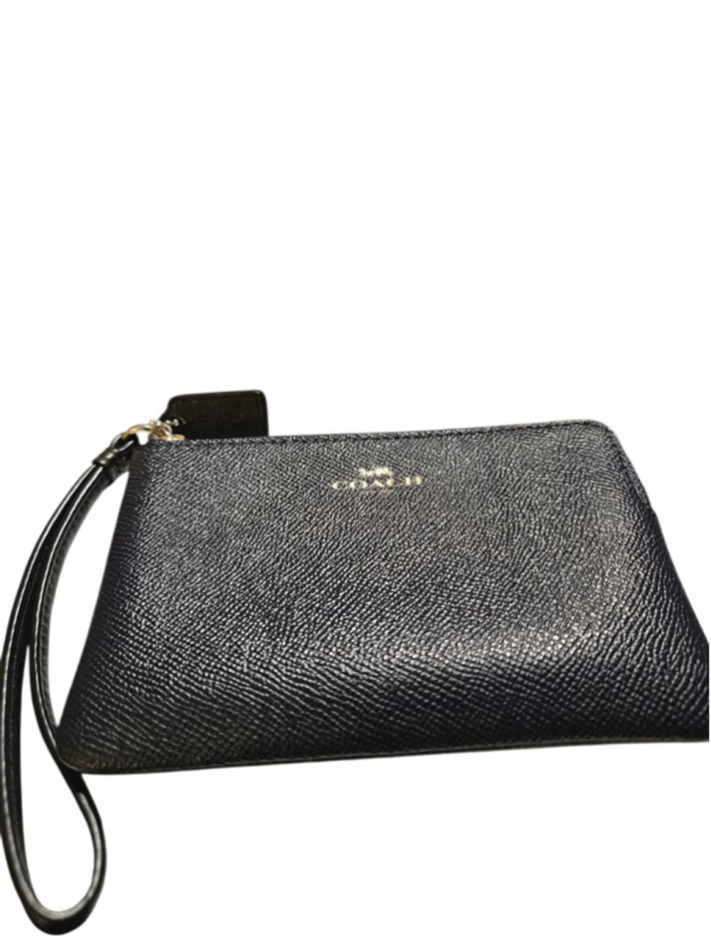Coach Navy Blue Leather Wristlet One Size - Picture 16 of 16